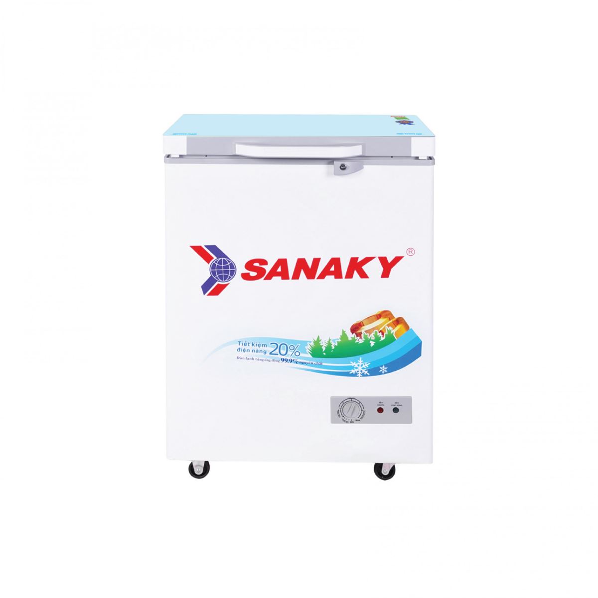 Tủ Đông Gia Đình Sanaky VH 1599HYKD, 100 Lít Dàn Đồng