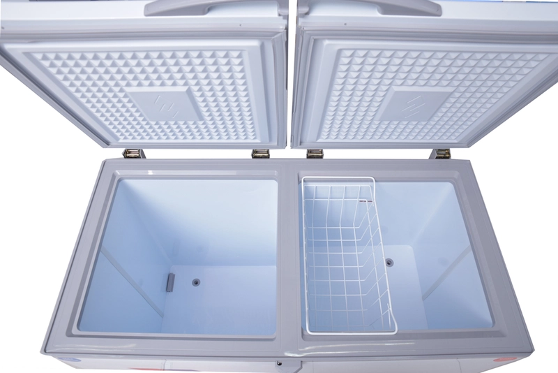 tủ đông mát 2 ngăn riêng biệt dàn lạnh đồng inverter