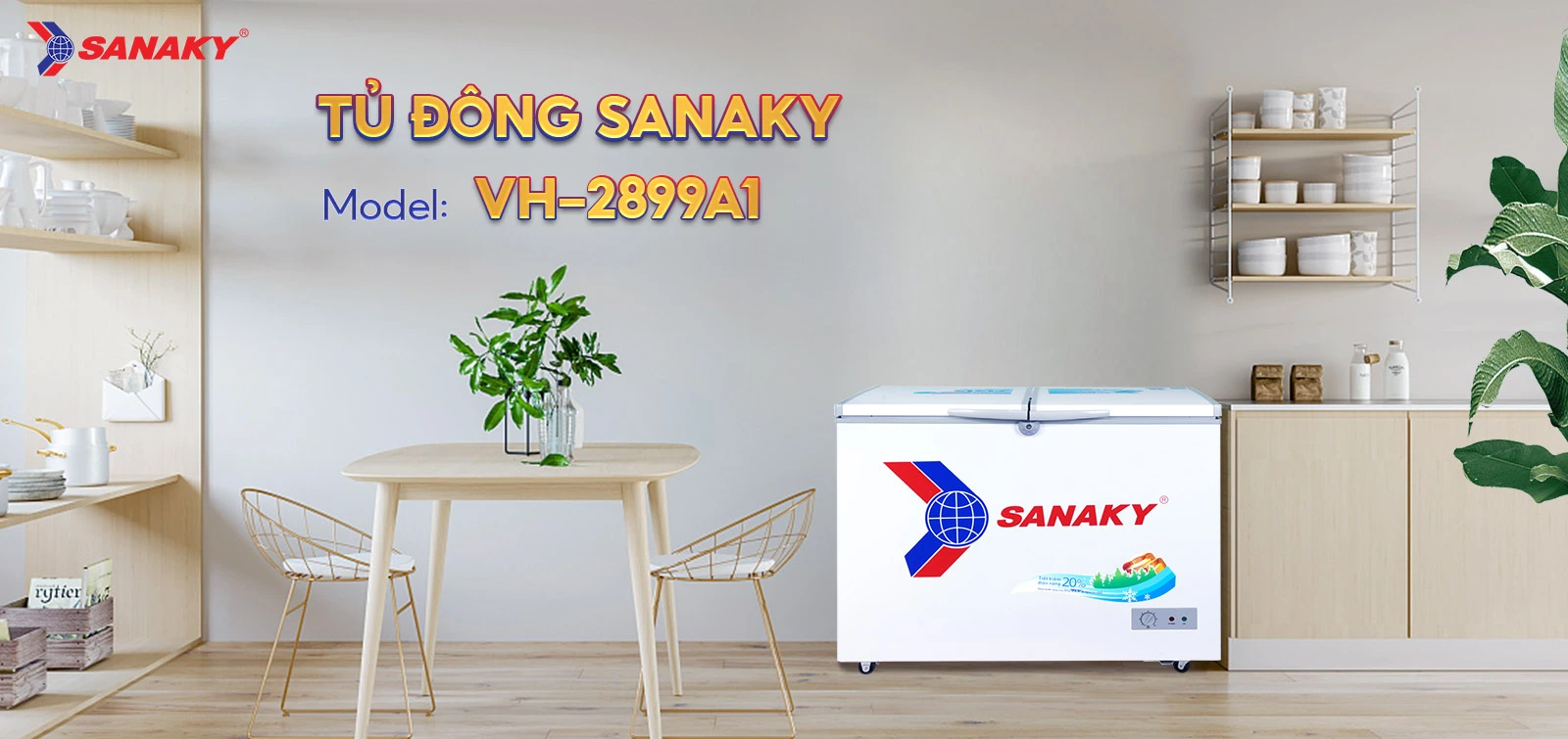 tủ đông mát sanaky VH 2899A1 dàn lạnh đồng giá bán tại kho