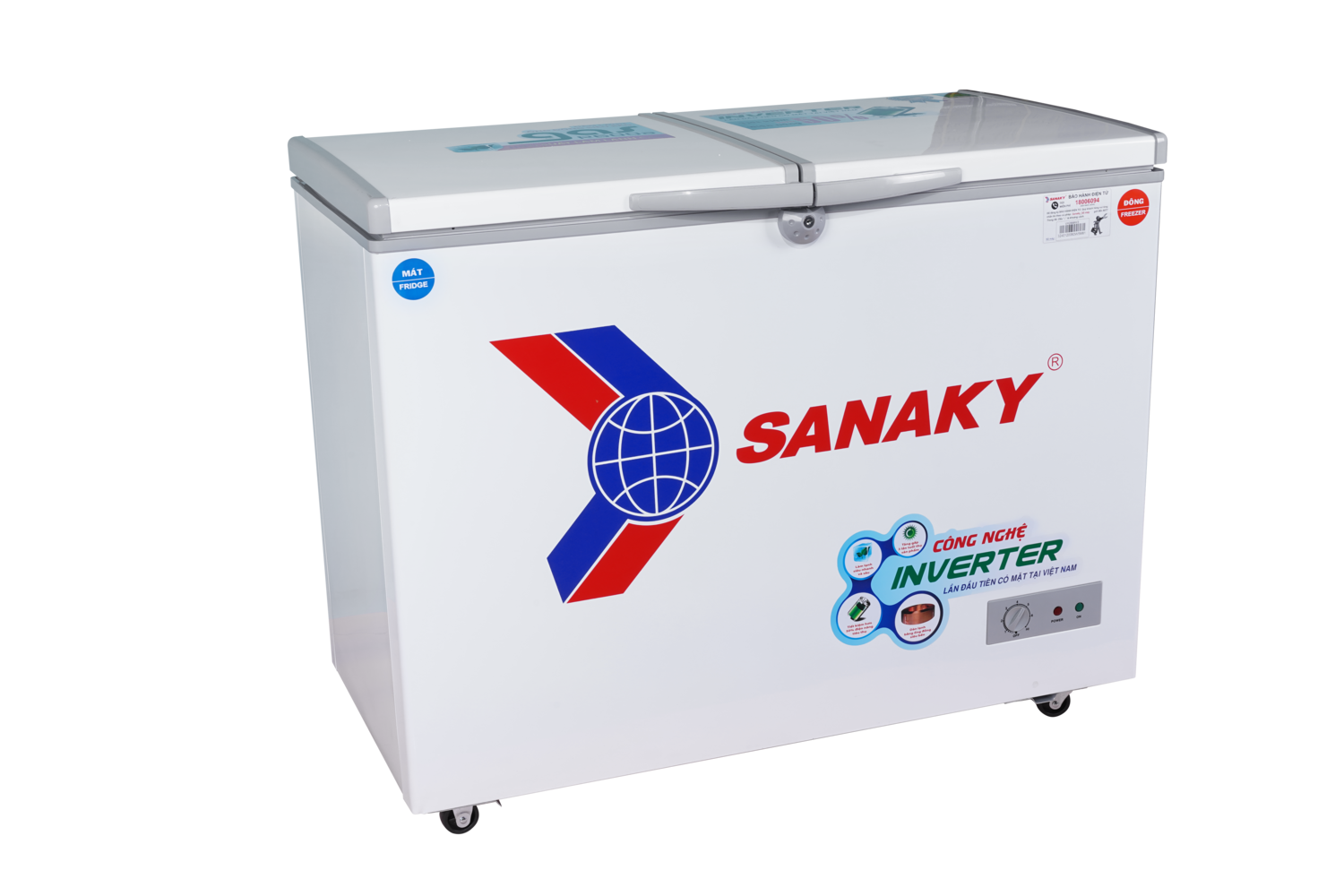 Tủ Đông Inverter Sanaky VH-4099W3, 1 Ngăn Đông 1 Ngăn Mát, 400 Lít