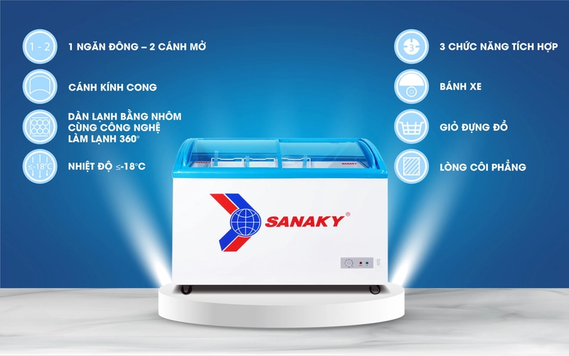 giới thiệu tủ đông sanaky VH 482K