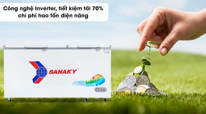 tủ đông sanaky inverter tiết kiệm điện năng sử dụng
