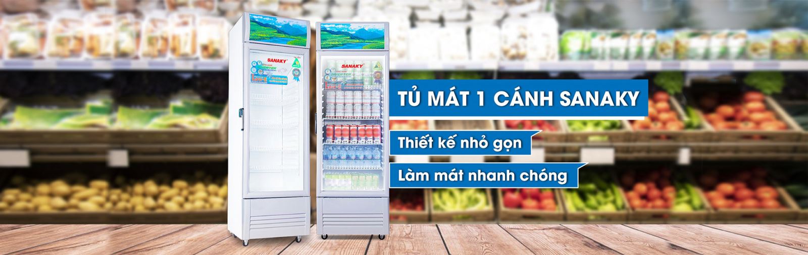 tủ mát sanaky 1 cánh chính hãng giá bán tại kho